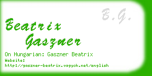 beatrix gaszner business card